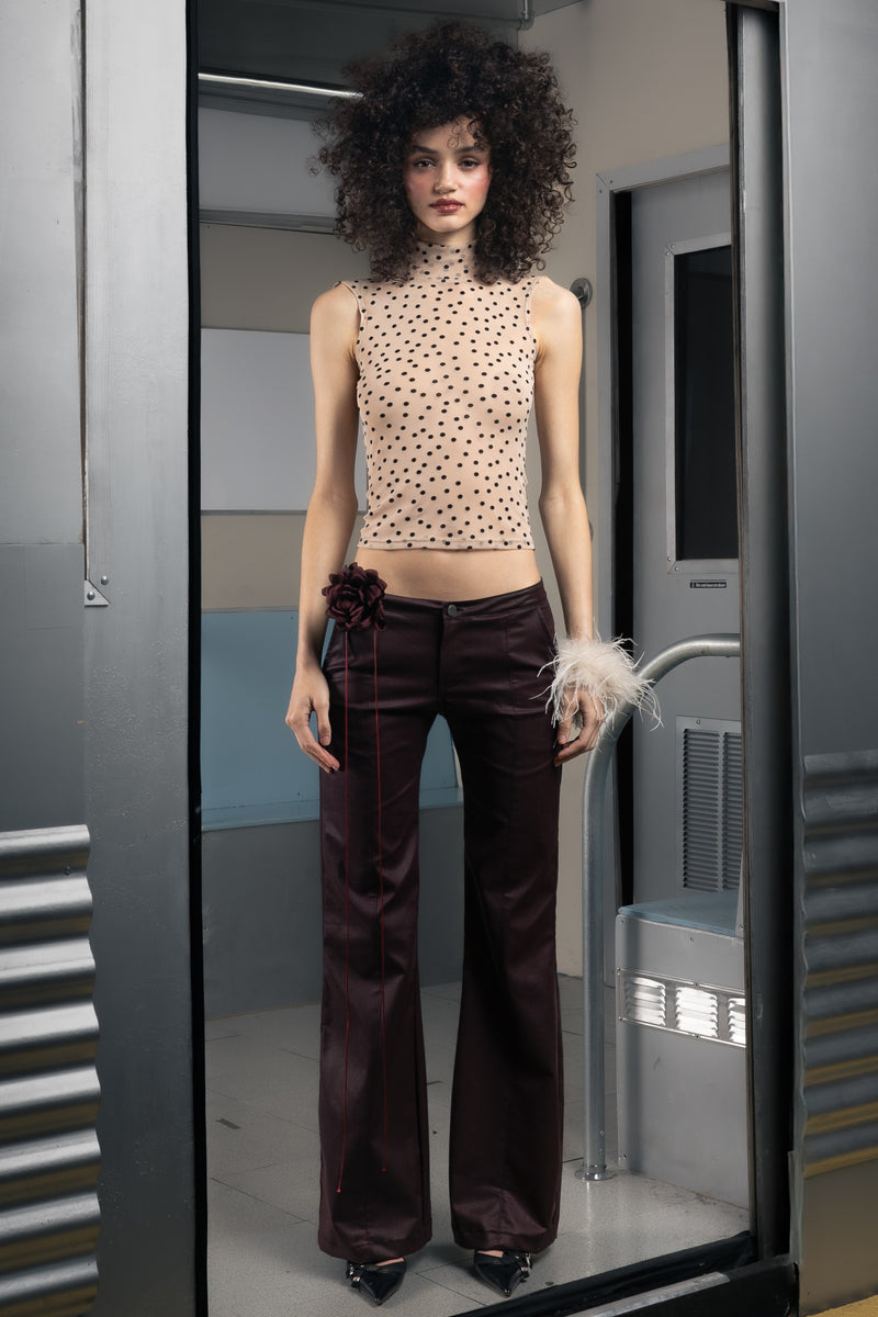 WAXY BOOTCUT PANT BURGUNDY – EMPATH