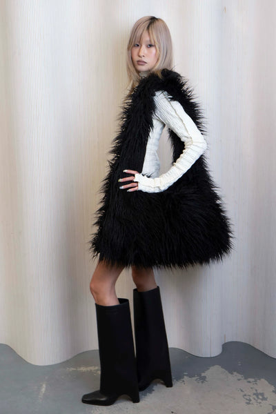 ☆BADBLOOD☆ Fur Pillow Large Shopper Bag Black BADBLOOD] Fur Pillow Large Shopper Bag
