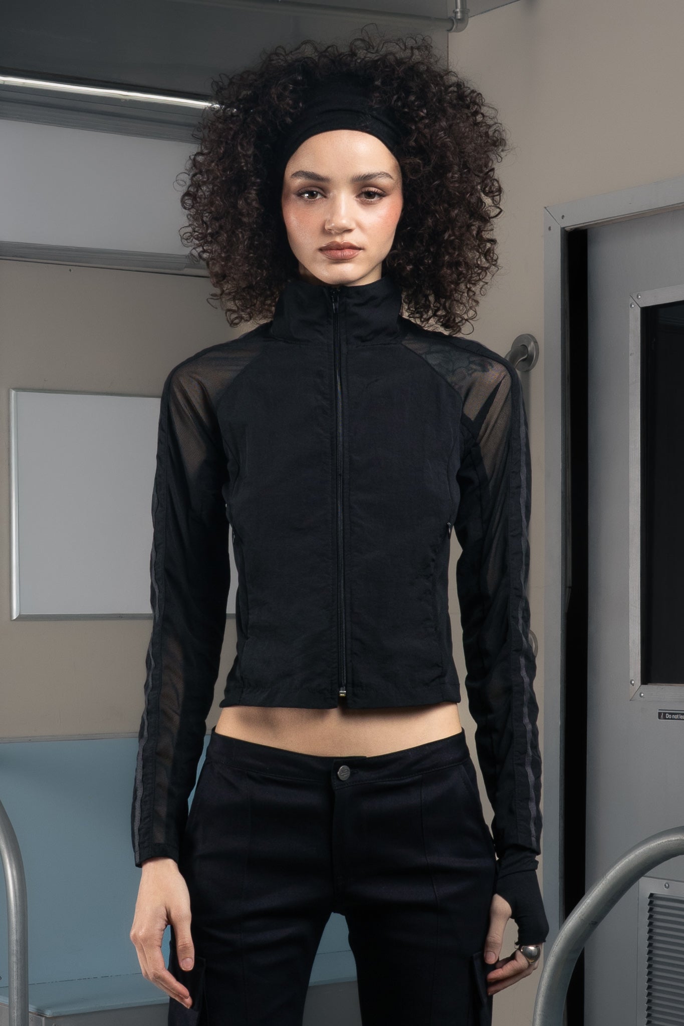 NYLON MESH JACKET BLACK – EMPATH